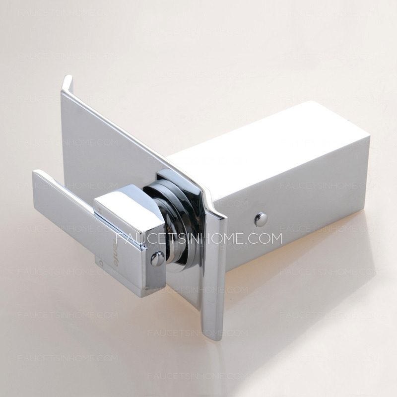 Waterfall Bathroom Sink Faucets Electroplated Finish 