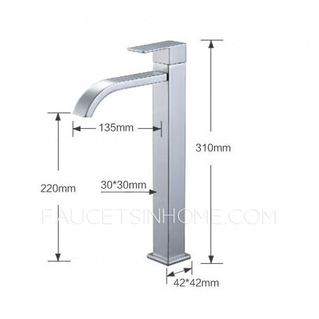 Square Shape Only Cold Bathroom Faucets Wholesale