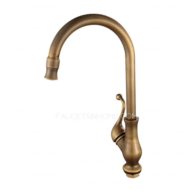 Antique Style Bathroom Faucets Brass Brown Faucet 