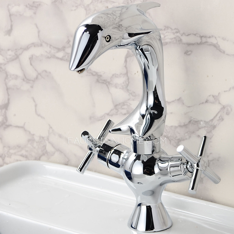 Designer Dolphin Bathroom Faucets Sale Chrome 