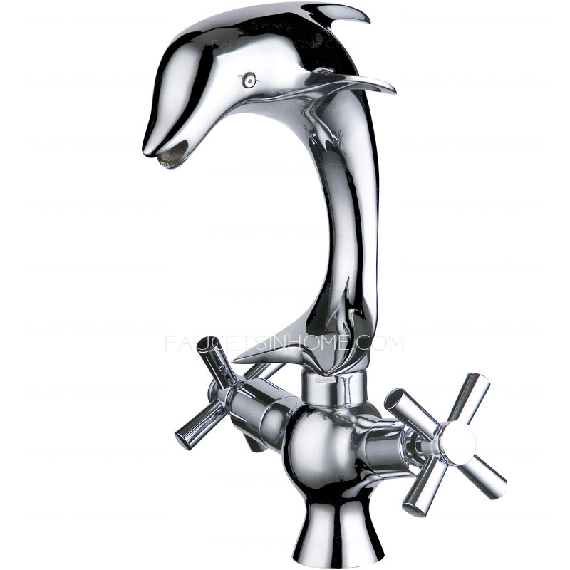 Designer Dolphin Bathroom Faucets Sale Chrome 