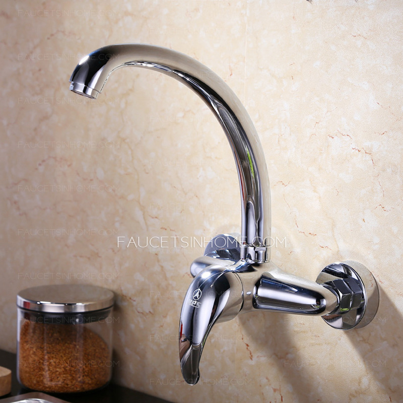 Wall Mounted Faucets Kitchen Whole Copper Modern 