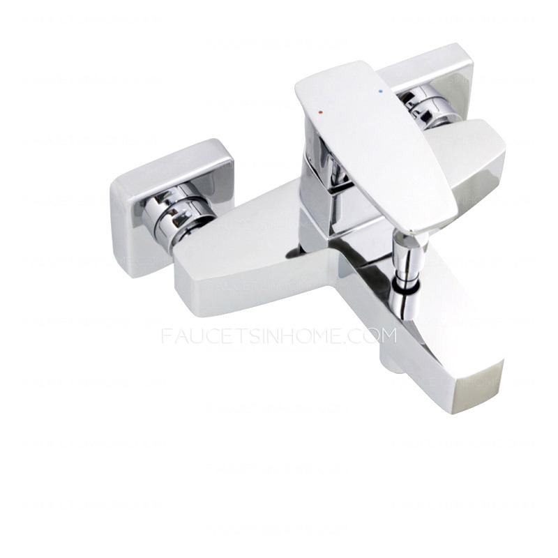 Silver Modern Chrome Bathroom Sink Faucet