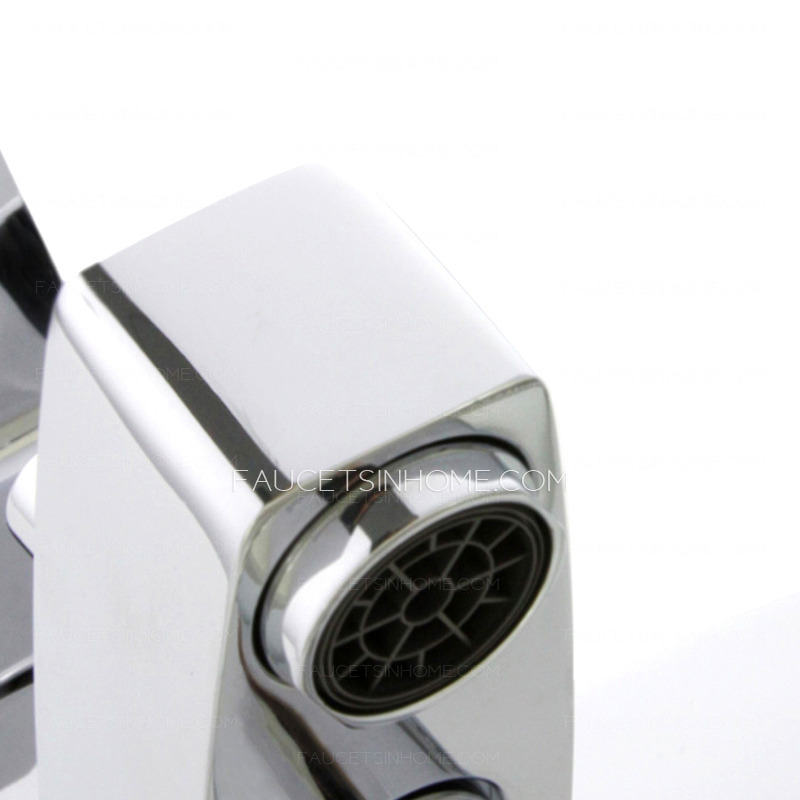 Silver Modern Chrome Bathroom Sink Faucet