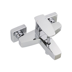 Silver Modern Chrome Bathroom Sink Faucet