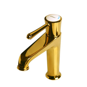 Fancy Bathroom Faucets Shiny Polished Brass 
