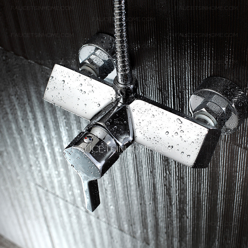 Silver Bathtub Shower Faucets Fashion Designer 