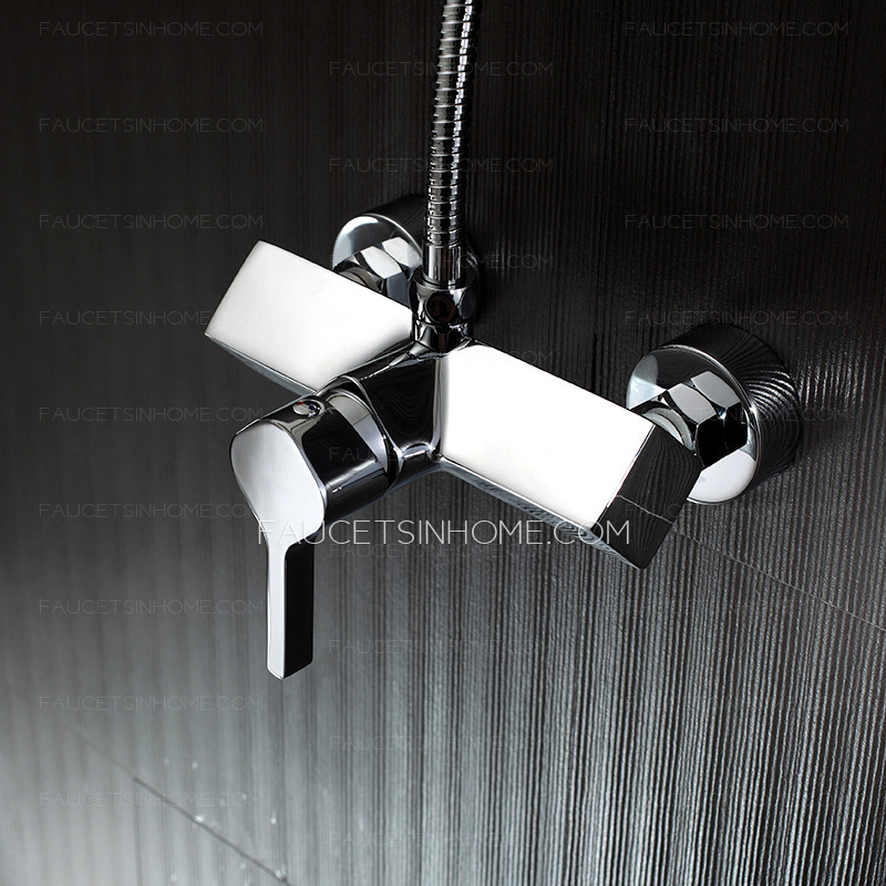 Silver Bathtub Shower Faucets Fashion Designer 