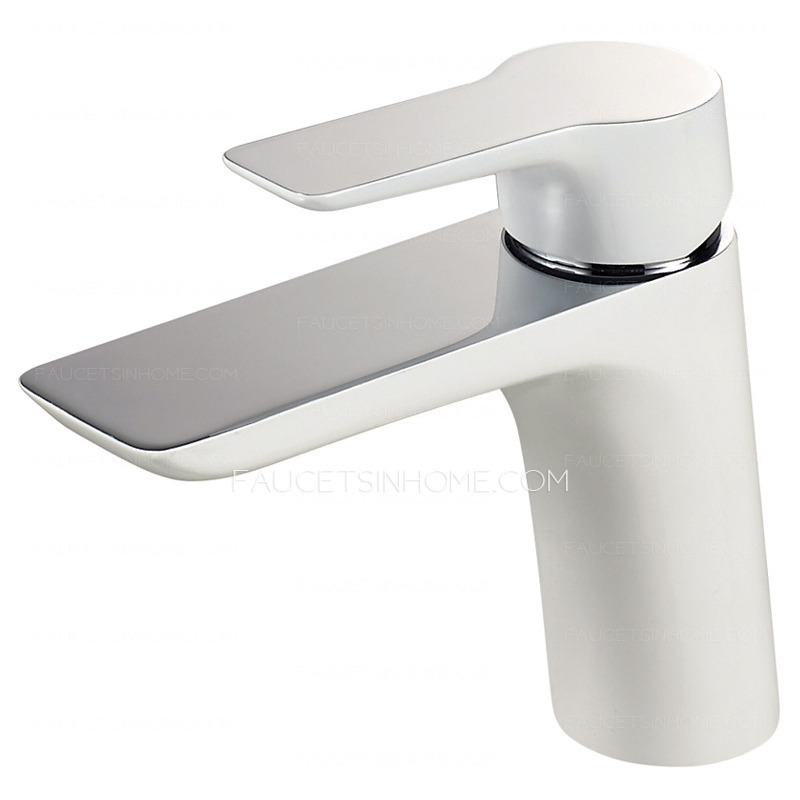 Elegant White Faucet Types Bathroom Brass Faucet 