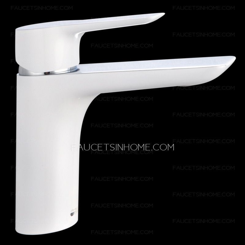 Elegant White Faucet Types Bathroom Brass Faucet 