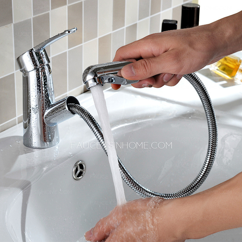 Pulldown Kitchen Faucet Hot Cold Rotatable 