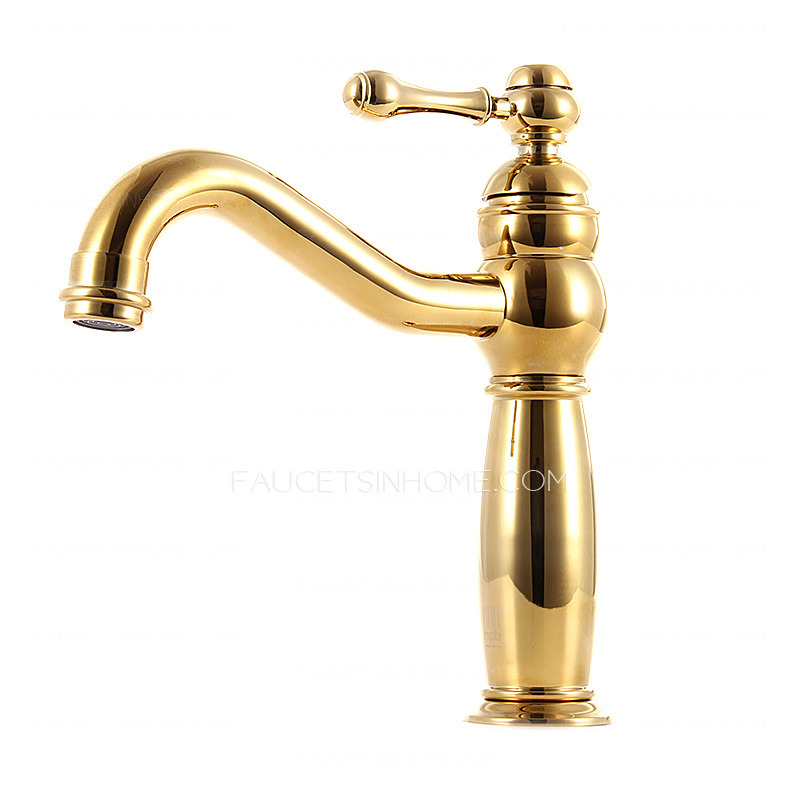 European Golden Polished Finish Retro Faucets 