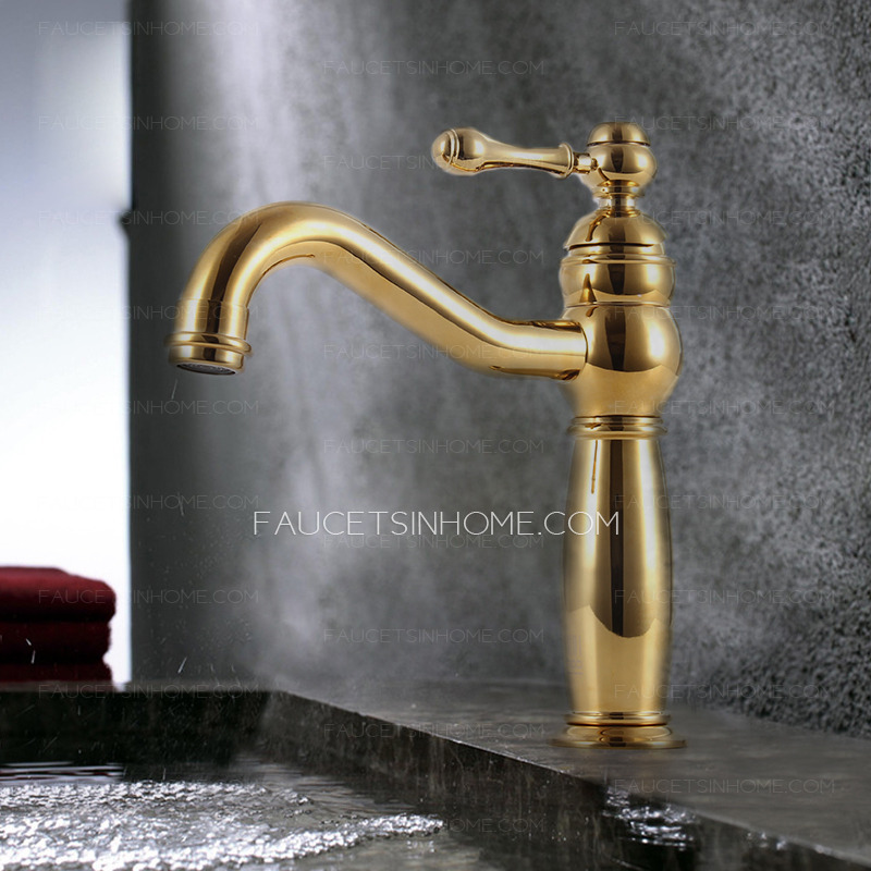 European Golden Polished Finish Retro Faucets 