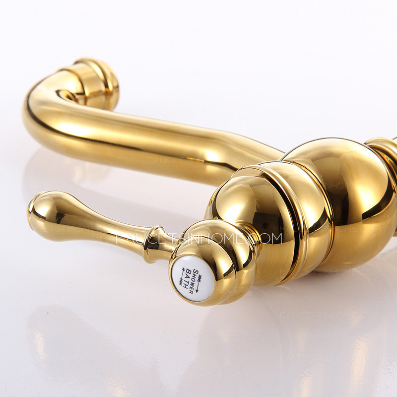 European Golden Polished Finish Retro Faucets 