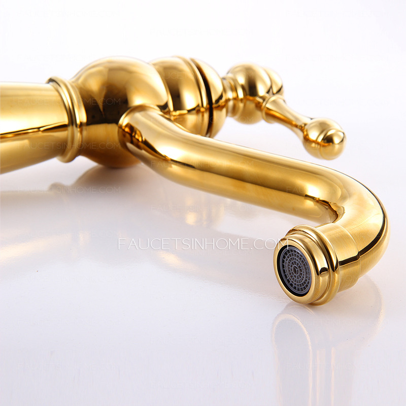 European Golden Polished Finish Retro Faucets 