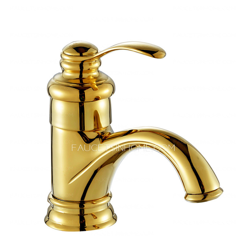 Shiny Central Brass Faucet Polished Brass Finish