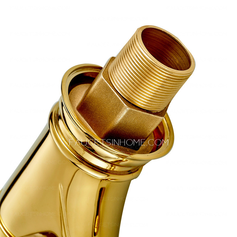 Shiny Central Brass Faucet Polished Brass Finish