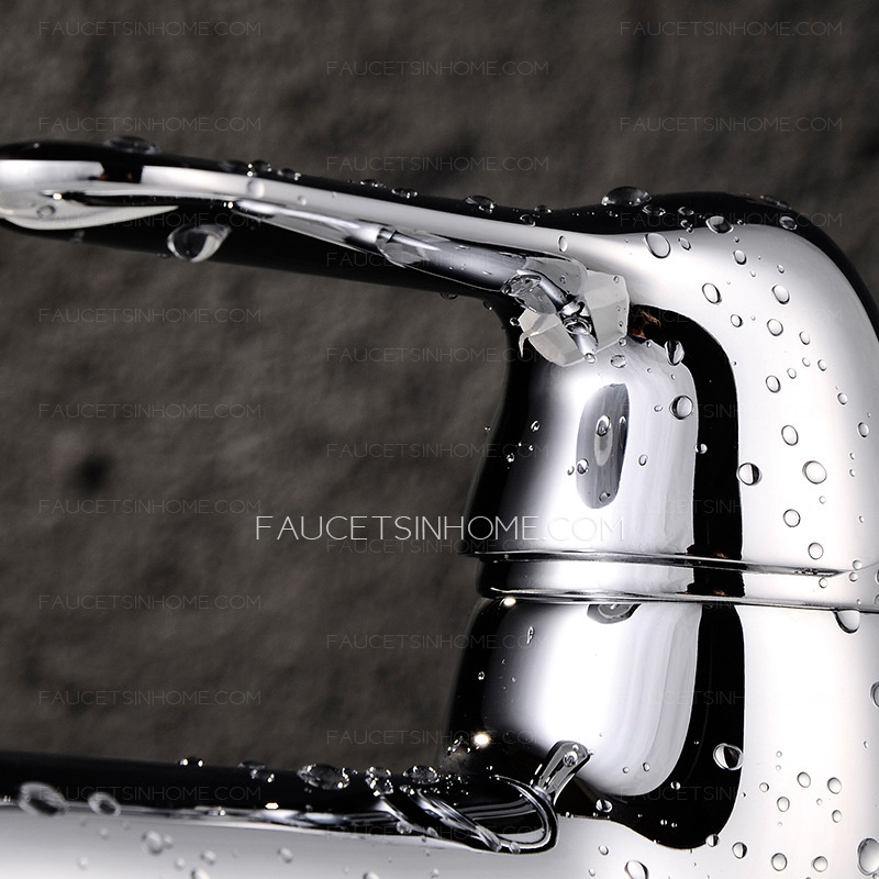 Silver Electroplated Finish Types Of Bathroom Faucets 