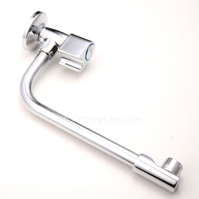 Rotatable Whole Copper Wall Kitchen Faucets Cold Water 