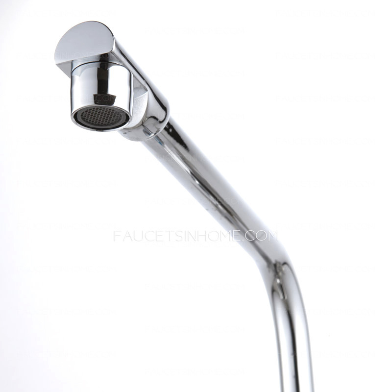 Rotatable Whole Copper Wall Kitchen Faucets Cold Water 