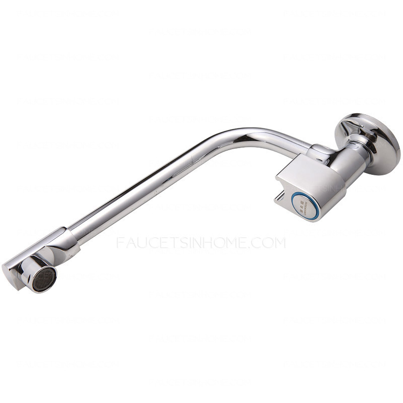 Rotatable Whole Copper Wall Kitchen Faucets Cold Water 