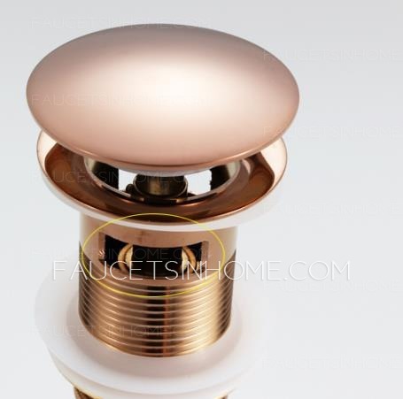 Rose Gold Polished brass Bouncing Type Drainer With Spillway Hole