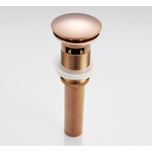 Rose Gold Polished brass Bouncing Type Drainer With Spillway Hole