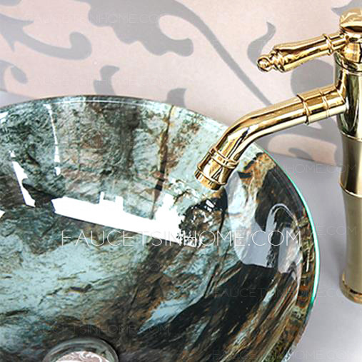 Glass Vessel Sinks Modern Colored Glazed