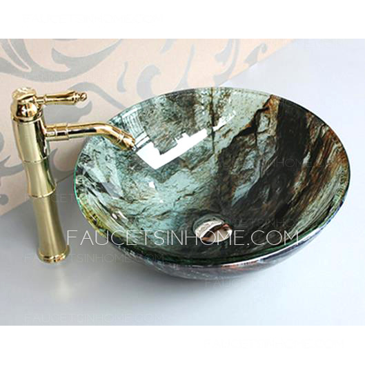 Glass Vessel Sinks Modern Colored Glazed