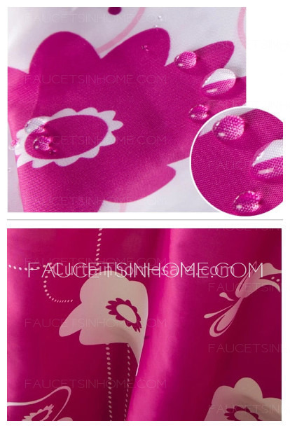 Unique Fabric Shower Curtain And Butterfly Purple Color