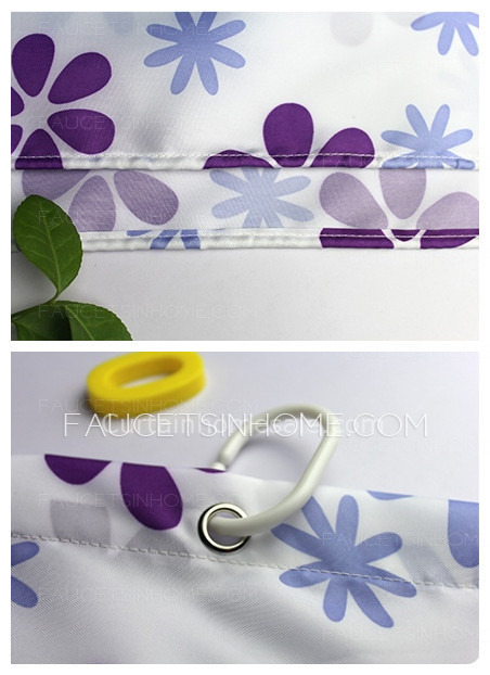 Japanese Purple Floral Unique Shower Curtain And Waterproof