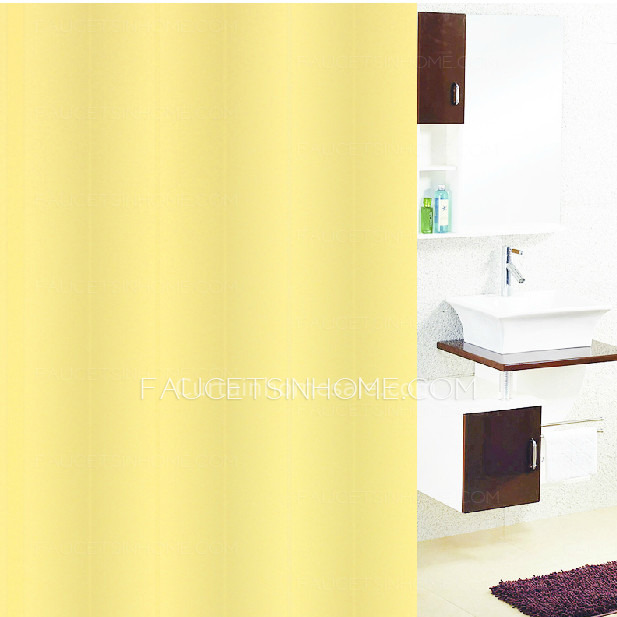 Clearance Yellow Color Print Designer Shower Curtain