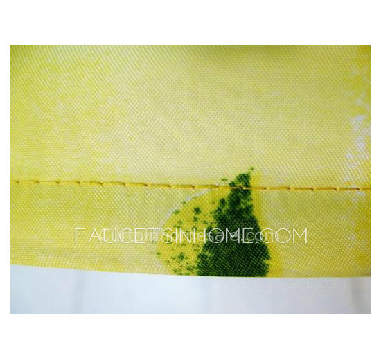 Victorian Waterproof Yellow Color Christmas Shower Curtain