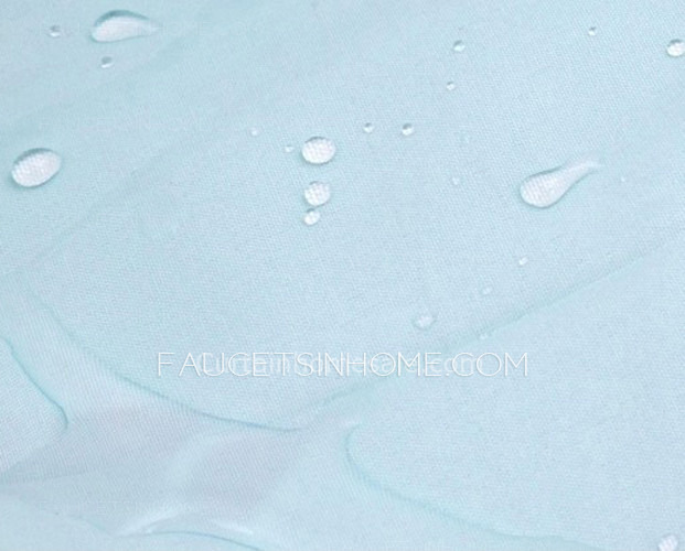 Elegant Baby Blue Color Patterned Decorative Shower Curtain