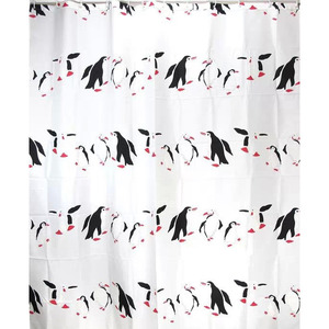 Inexpensive Animal Print Black Color French Country Shower Curtain