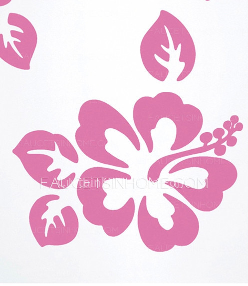 Wholesale Floral Print Pink Color Personalized Shower Curtain