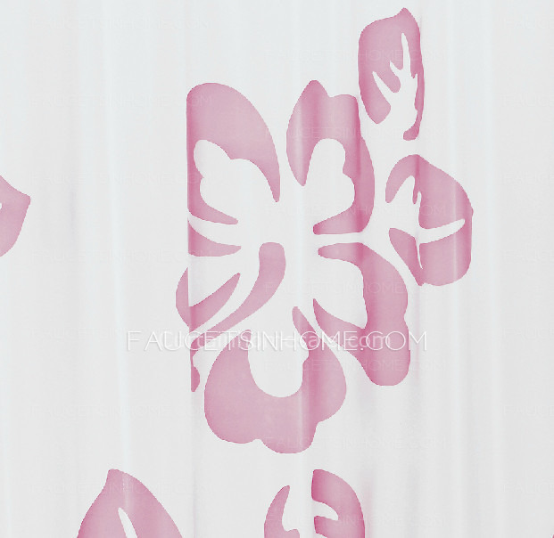 Wholesale Floral Print Pink Color Personalized Shower Curtain