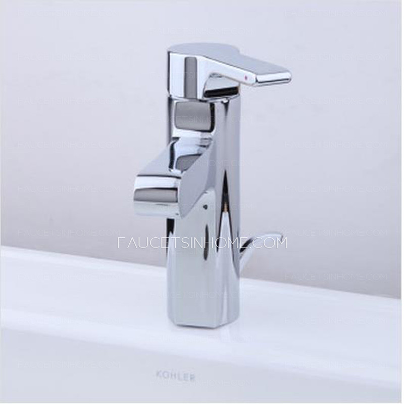 High End Chrome Single Hole Bathroom Sink Faucets