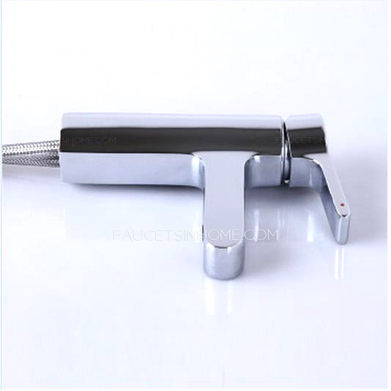 High End Chrome Single Hole Bathroom Sink Faucets