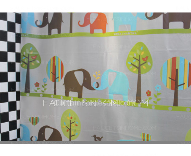 Decorative Outhouse Shower Curtain And White Color Animal