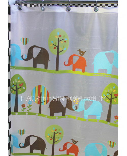 Decorative Outhouse Shower Curtain And White Color Animal