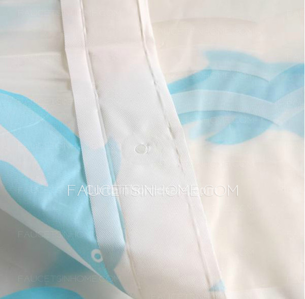 Wholesale Baby Blue Waterproof Print Vinyl Shower Curtain