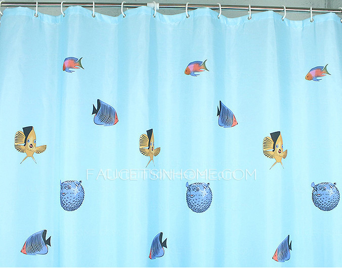 Pastoral Animal Baby Blue Print Awesome Shower Curtain