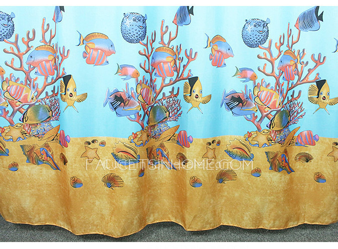 Pastoral Animal Baby Blue Print Awesome Shower Curtain