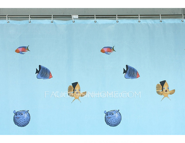 Pastoral Animal Baby Blue Print Awesome Shower Curtain
