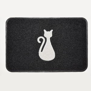 Chic 35.4*23.6 Inch Cat Pattern Black Bath Mat