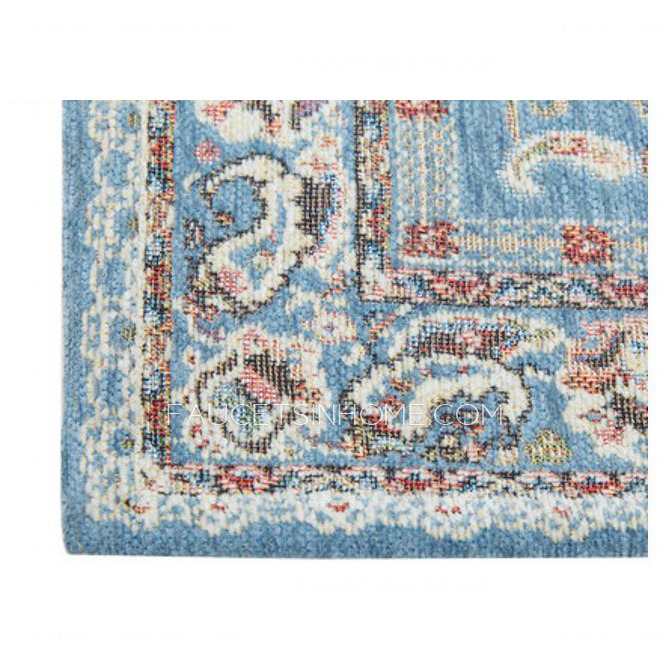 Modern Chenille Double Layer Blue 23.6*35 Inch Bathroom Rug