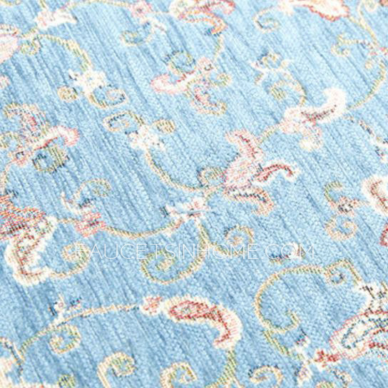 Modern Chenille Double Layer Blue 23.6*35 Inch Bathroom Rug