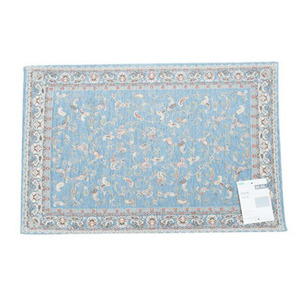 Modern Chenille Double Layer Blue 23.6*35 Inch Bathroom Rug