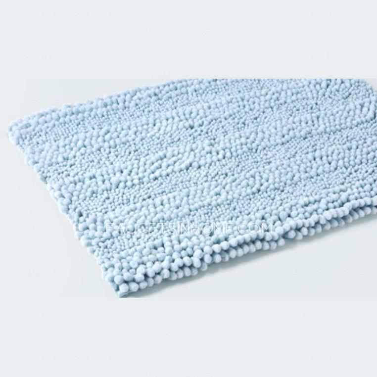 Fresh Chenille Mint Blue 31.5*20 Inch Bathroom Rug